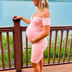 Pink Maternity Dress- worn once for baby shower!